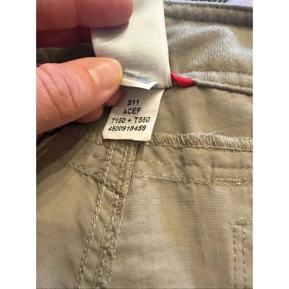 The North Face Beige Stretch Hiking Outdoor Pockets Nylon Cargo Shorts Size‎ 8